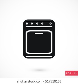 stove icon vector, flat design best vector icon