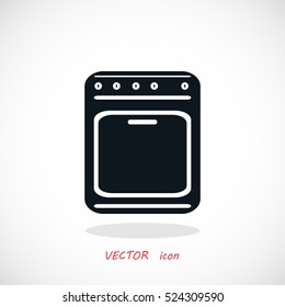 stove icon vector, flat design best vector icon