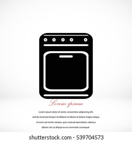 stove icon vector, flat design best vector icon