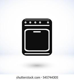 stove icon vector, flat design best vector icon