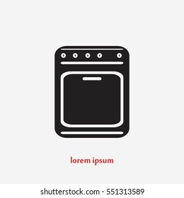 stove icon vector, flat design best vector icon