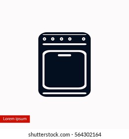 stove icon vector, flat design best vector icon