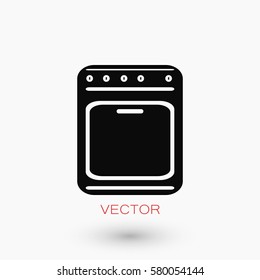 stove icon vector, flat design best vector icon