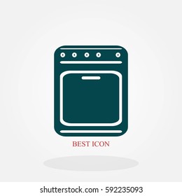 stove icon vector, flat design best vector icon