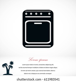 stove icon vector, flat design best vector icon