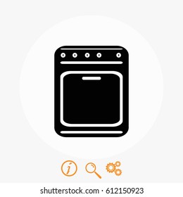 stove icon vector, flat design best vector icon