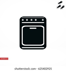 stove icon vector, flat design best vector icon
