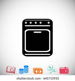 stove icon vector, flat design best vector icon