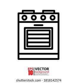 Stove icon vector. Housekeeping Elements Icon. Eps10 vector illustration.