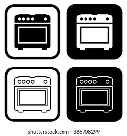 Stove icon . Vector illustration