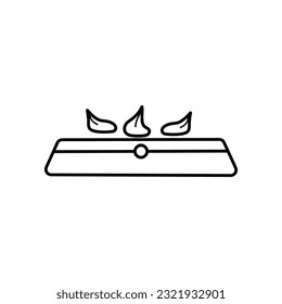 icono de la cocina. Ilustración vectorial de una estufa aislada sobre fondo blanco.