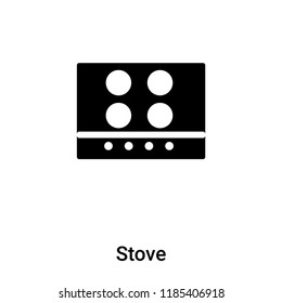 Stove icon vector isolated on white background, logo concept of Stove sign on transparent background, filled black symbol