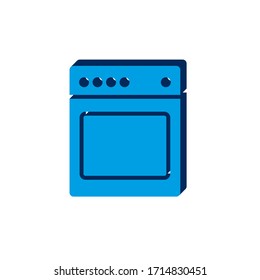 Stove icon vector
isometric. 3d  sign isolated on white background.
