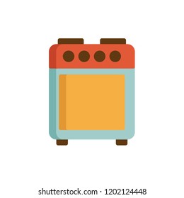 stove icon vector. kitchen flat icon