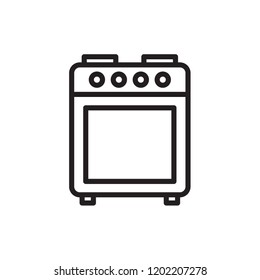 stove icon vector. kitchen line style icon