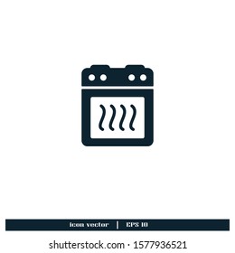 stove icon vector logo template design element