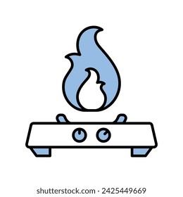 Stove icon vector strock illustration