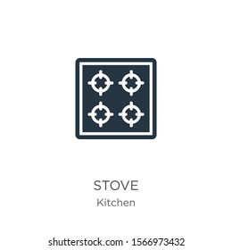 Stove icon vector. Trendy flat stove icon from kitchen collection isolated on white background. Vector illustration can be used for web and mobile graphic design, logo, eps10