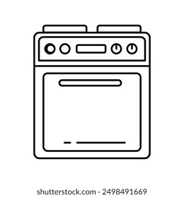 stove icon with white background vector stock illustration