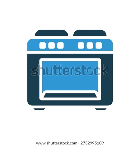stove icons outline and Flat Style,transparent background