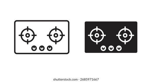 Stove icons simple vector set. logo sign symbol set