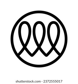 Einfaches Design über dem Induktionssymbol
