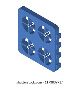 Stove isometric left top view 3D icon