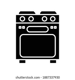 Stove kitchen appliance glyph icon