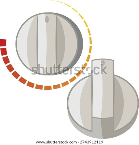 stove knob, kitchen oven temperature knob.