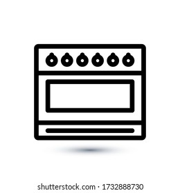 Stove line icon. Gas oven nolan icon. Simple thin line, outline vector of Appliances icons for ui and ux, website or mobile application. Eps10 vector illustration