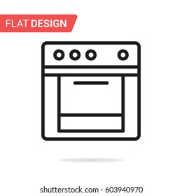 Stove Line Icon. Vector