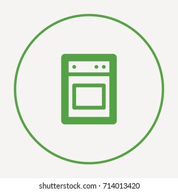 Stove minimal vector icon. Cooker flat line icon for websites and mobile minimalistic flat design.
