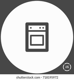Stove minimal vector icon. Cooker flat line icon for websites and mobile minimalistic flat design.