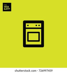 Stove minimal vector icon. Cooker flat line icon for websites and mobile minimalistic flat design.
