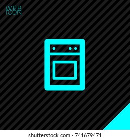 Stove minimal vector icon. Cooker flat line icon for websites and mobile minimalistic flat design.
