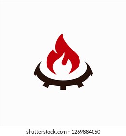 stove minimalist logo