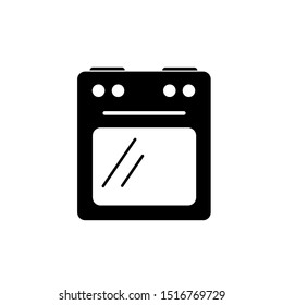 Stove oven icon, vector gas stove. Line icon. Kitchen cooking appliance. Vector illustration of stove isolated on white background