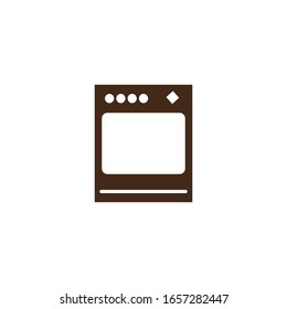 stove oven icon, vector gas stove, kitchen cooking appliance
