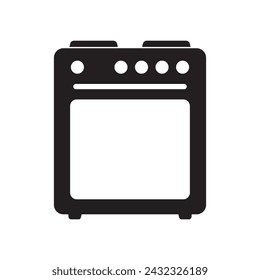 Stove oven icon, vector gas stove. Kitchen cooking appliance. Vector illustration.