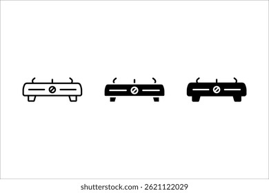 Ícone de forno de fogão, fogão a gás vetorial. Aparelho de cozinha. Ilustração vetorial.