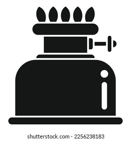 Icono de la olla de almacenamiento vector simple. Quemador de cocina. Alimentos para el horno