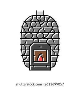 stove sauna color icon vector. stove sauna sign. isolated symbol illustration