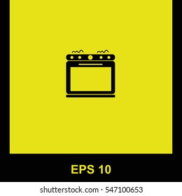 Stove vector black icon. Isolated illustration. Business picture.