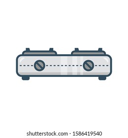 stove vector  flat color line icon 