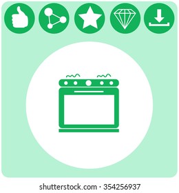 Stove vector icon
