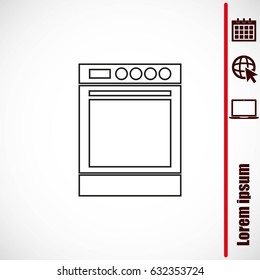 Stove vector icon