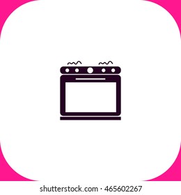 Stove vector icon on white background.