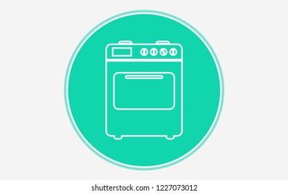 Stove vector icon sign symbol