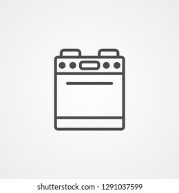 Stove vector icon sign symbol