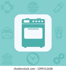 Stove vector icon sign symbol